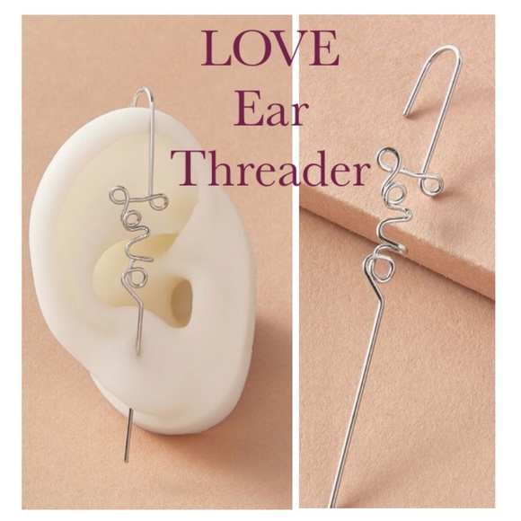 🌸2/$28 OR 🌺3/$33 LOVE Ear Threader - Picture 1 of 4
